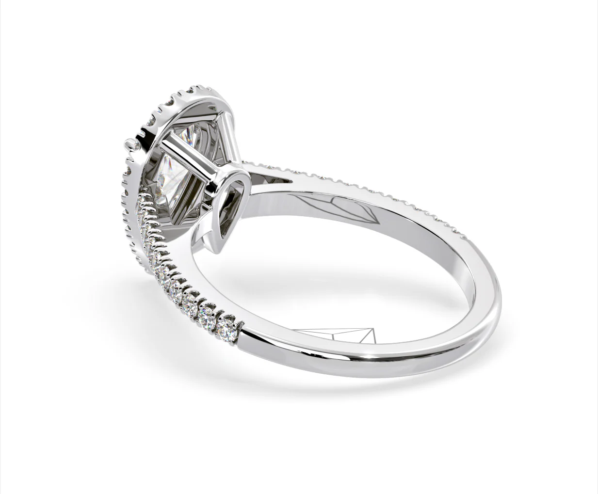 Diana GIA Diamond Pear Halo Engagement Ring Platinum 1.60ct G/SI1 - Image 36