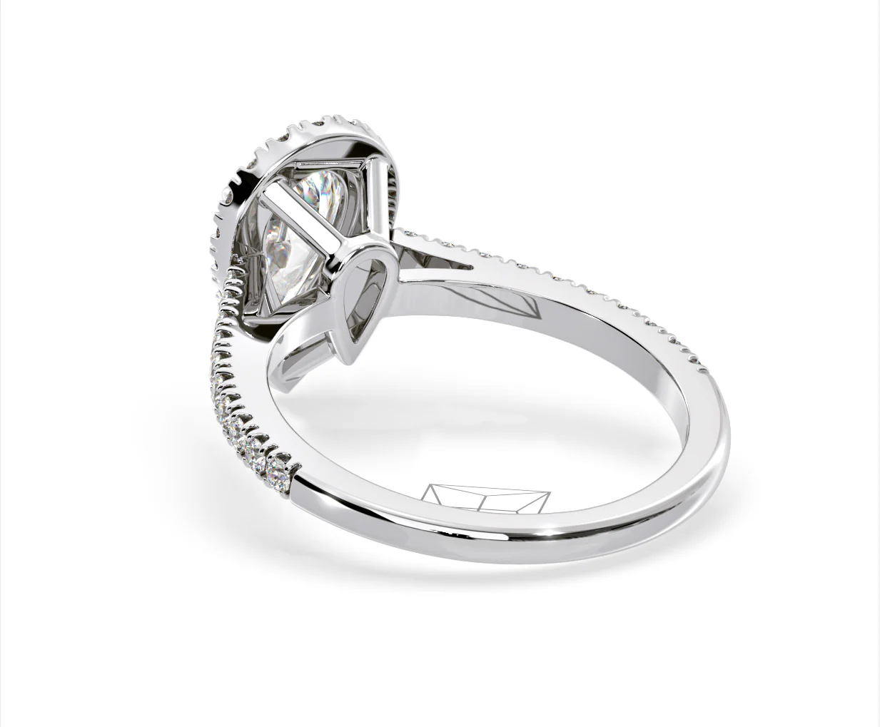 Diana GIA Diamond Pear Halo Engagement Ring Platinum 1.60ct G/SI1 - Image 39