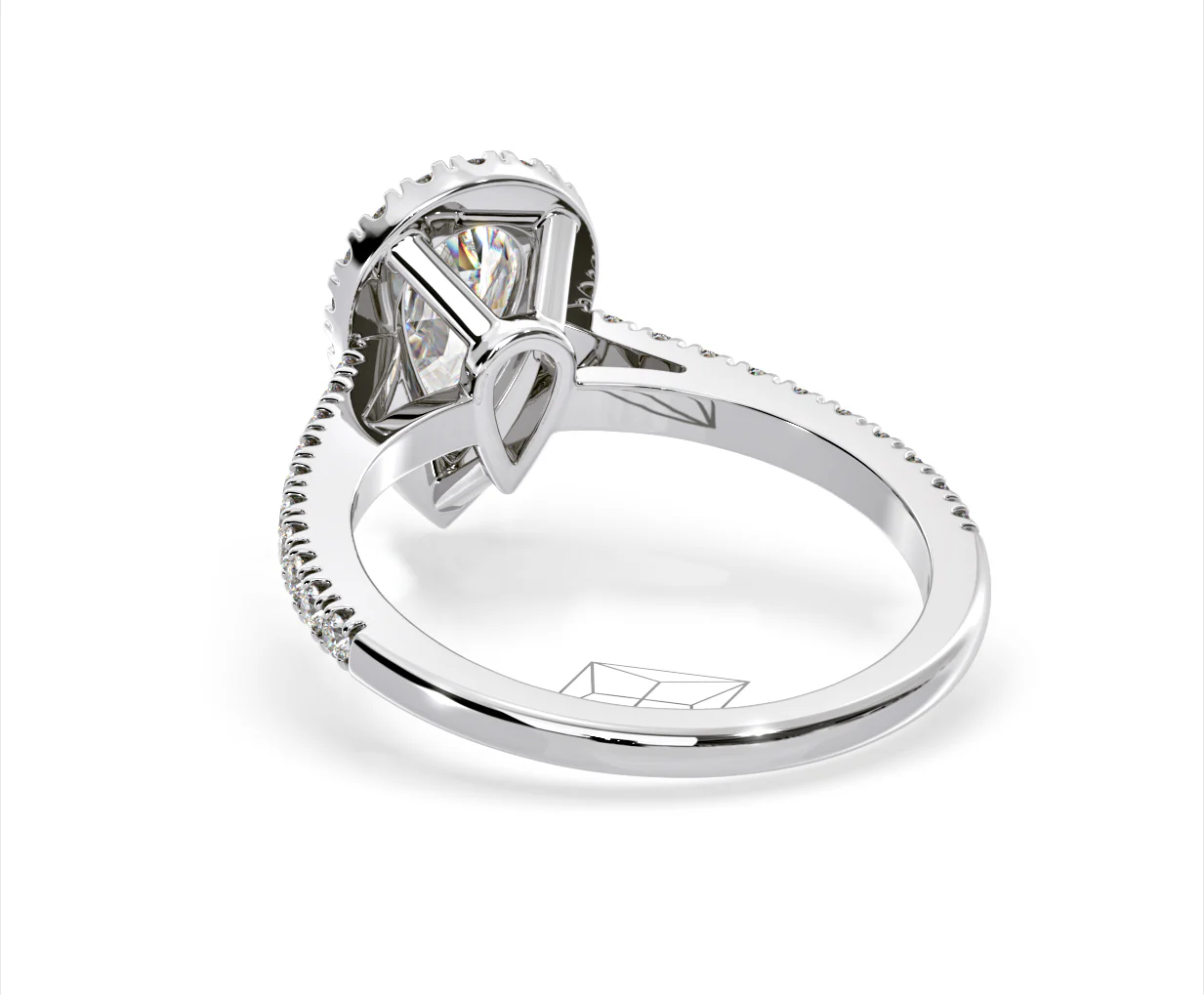 Diana GIA Diamond Pear Halo Engagement Ring Platinum 1.60ct G/SI1 - Image 41