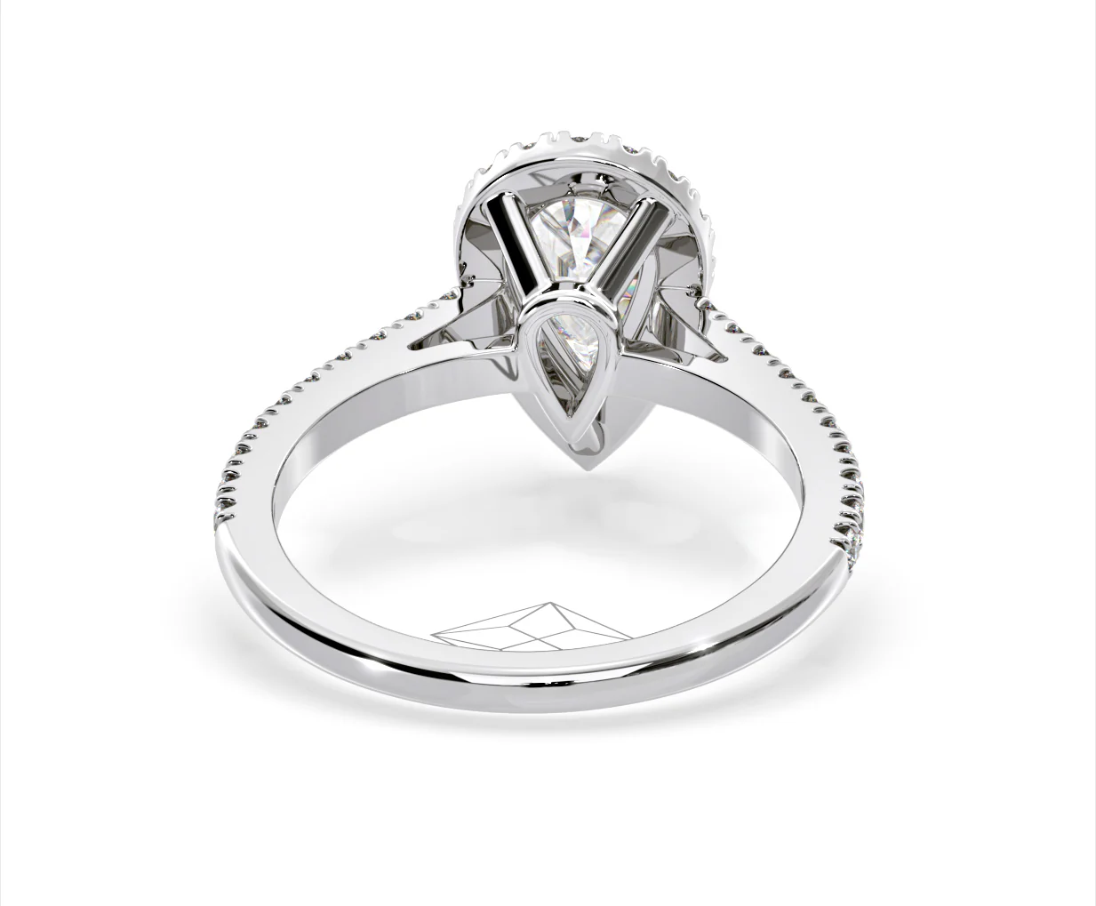 Diana GIA Diamond Pear Halo Engagement Ring Platinum 1.60ct G/SI1 - Image 48