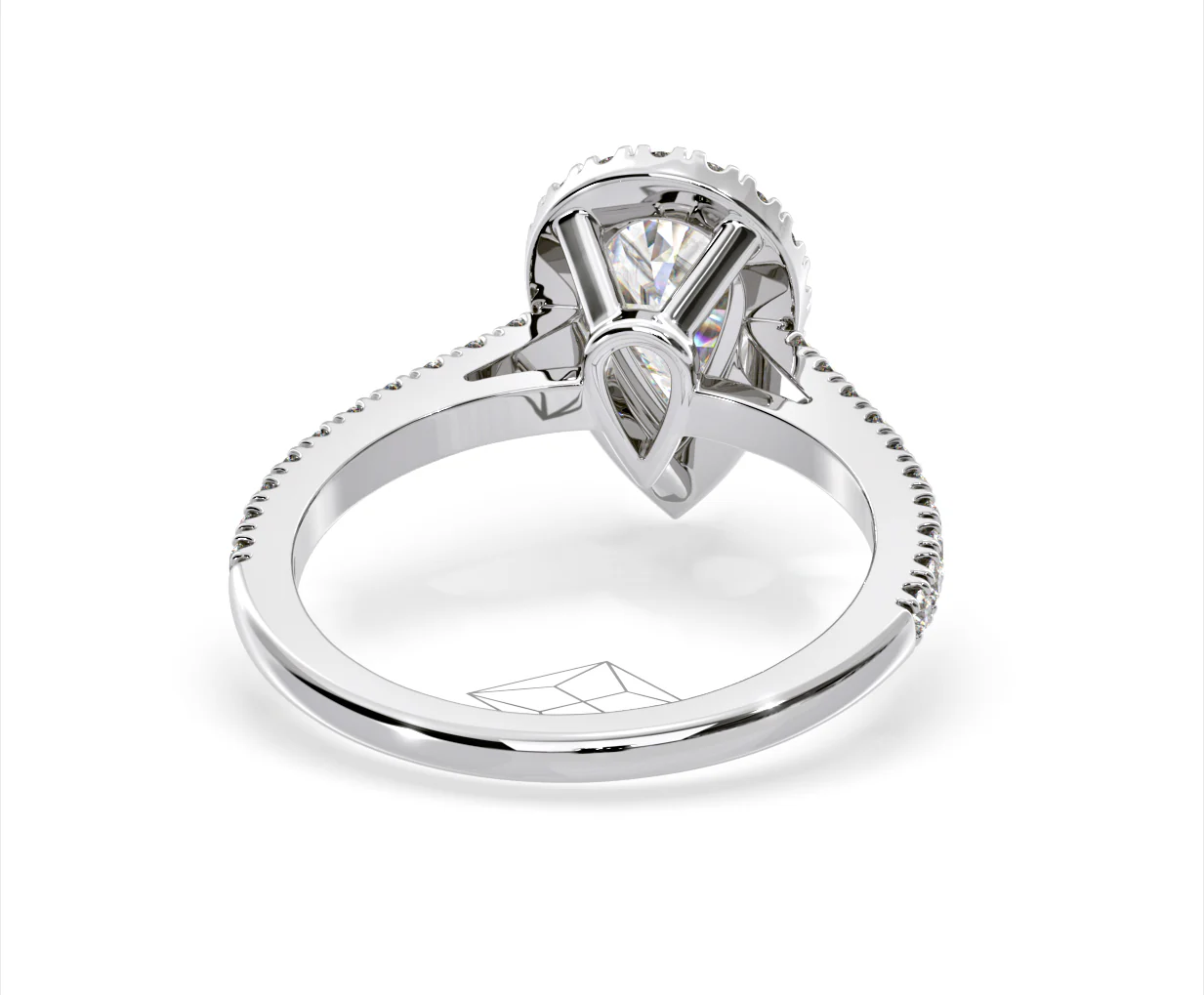 Diana GIA Diamond Pear Halo Engagement Ring Platinum 1.60ct G/SI1 - Image 49