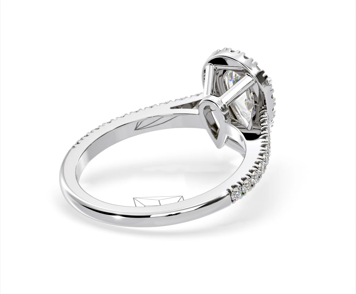 Diana GIA Diamond Pear Halo Engagement Ring Platinum 1.60ct G/SI1 - Image 55