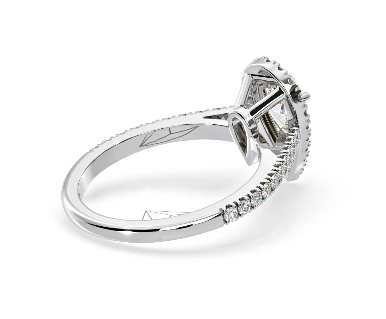 Diana GIA Diamond Pear Halo Engagement Ring Platinum 1.60ct G/SI1 - Image 58