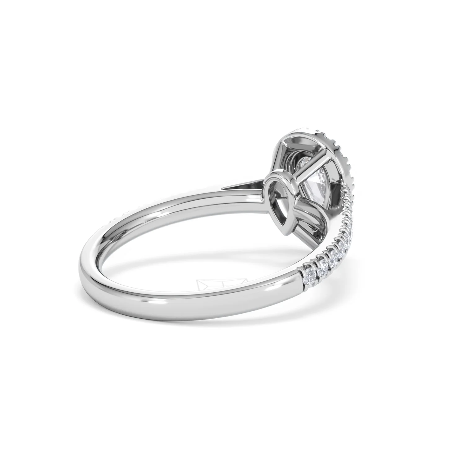 Diana Diamond Pear Halo Engagement Ring Platinum 1ct G/VS2 - Image 41