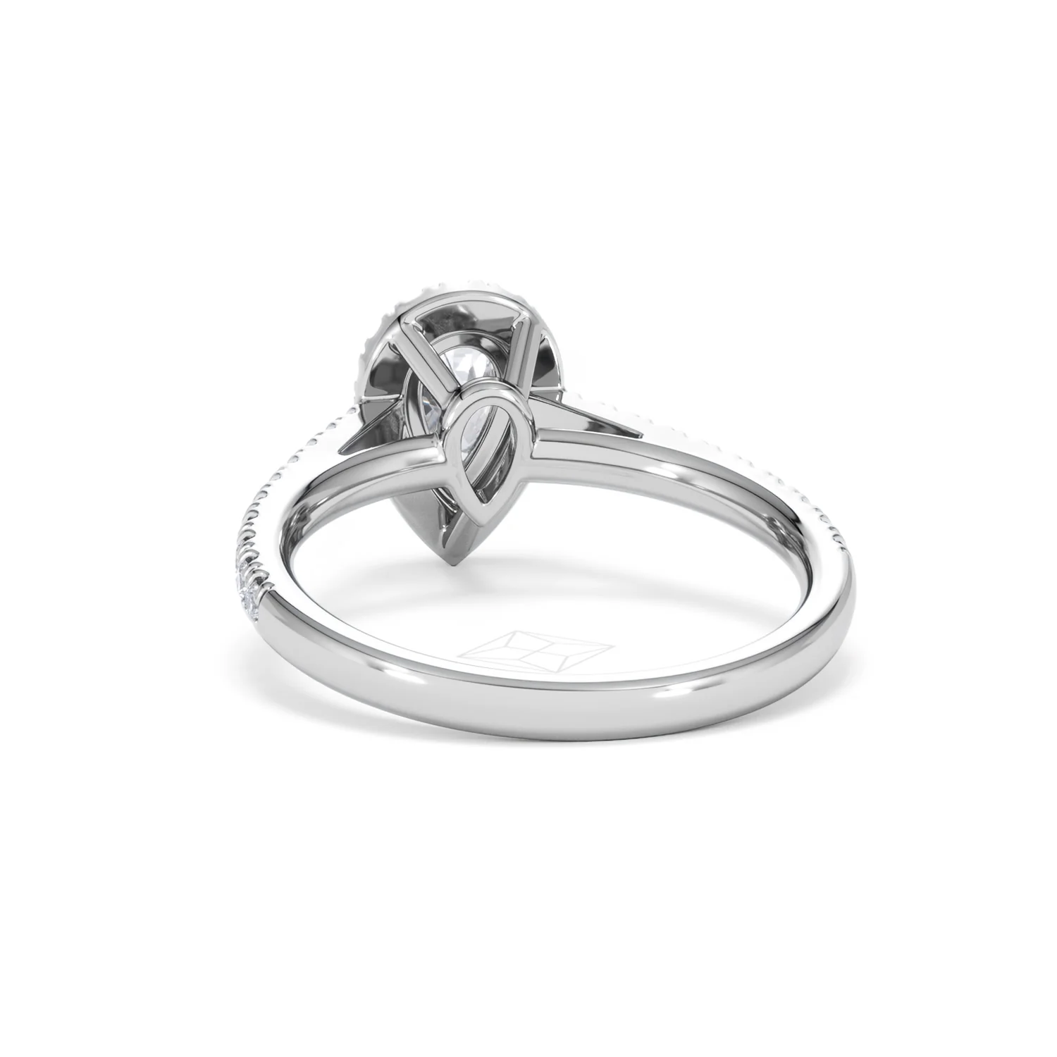 Diana Diamond Pear Halo Engagement Ring Platinum 1ct G/VS2 - Image 53