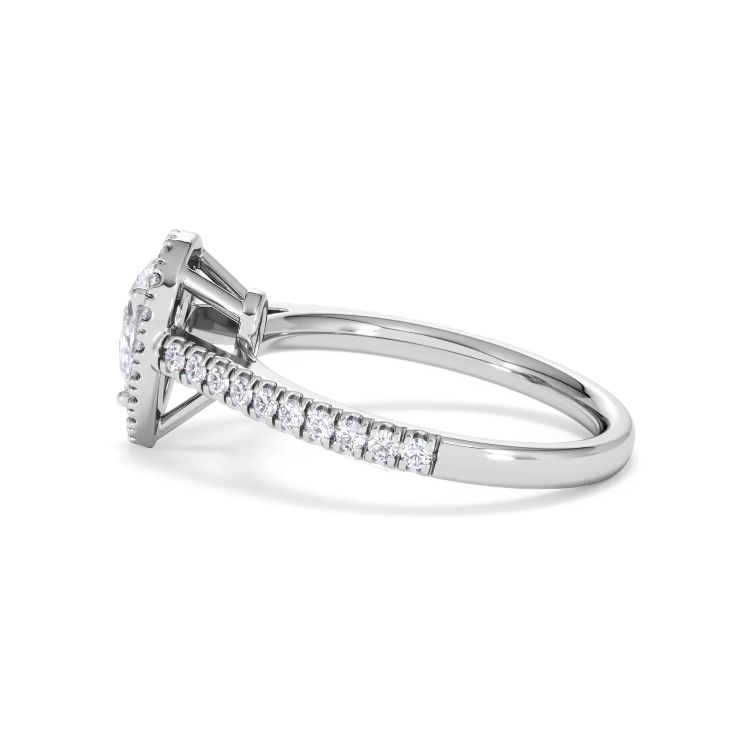 Diana Diamond Pear Halo Engagement Ring Platinum 1ct G/VS2 - Image 68