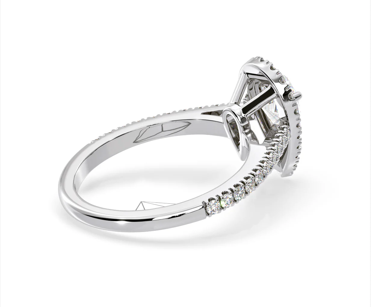 Diana Lab Diamond Pear Halo Engagement Ring 18KW Gold 2.10ct F/VS1 - Image 139