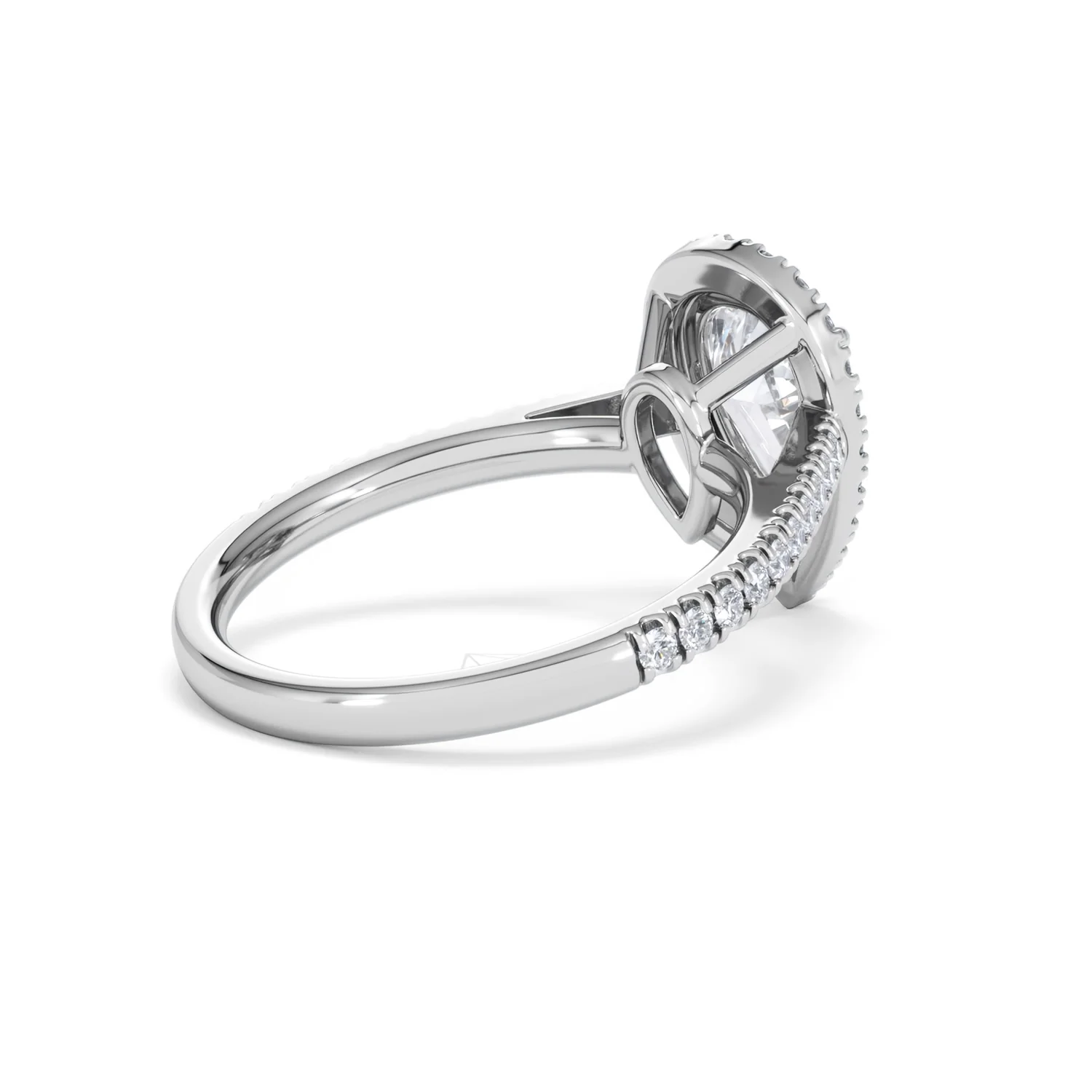 Diana Lab Diamond Pear Halo Engagement Ring 18KW Gold 2.10ct F/VS1 - Image 40