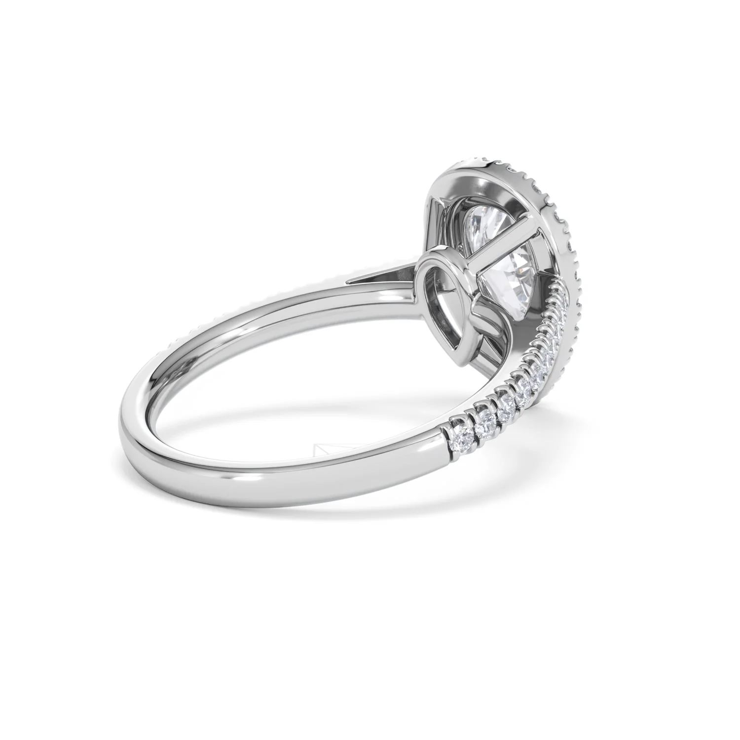 Diana Lab Diamond Pear Halo Engagement Ring 18KW Gold 2.10ct F/VS1 - Image 41