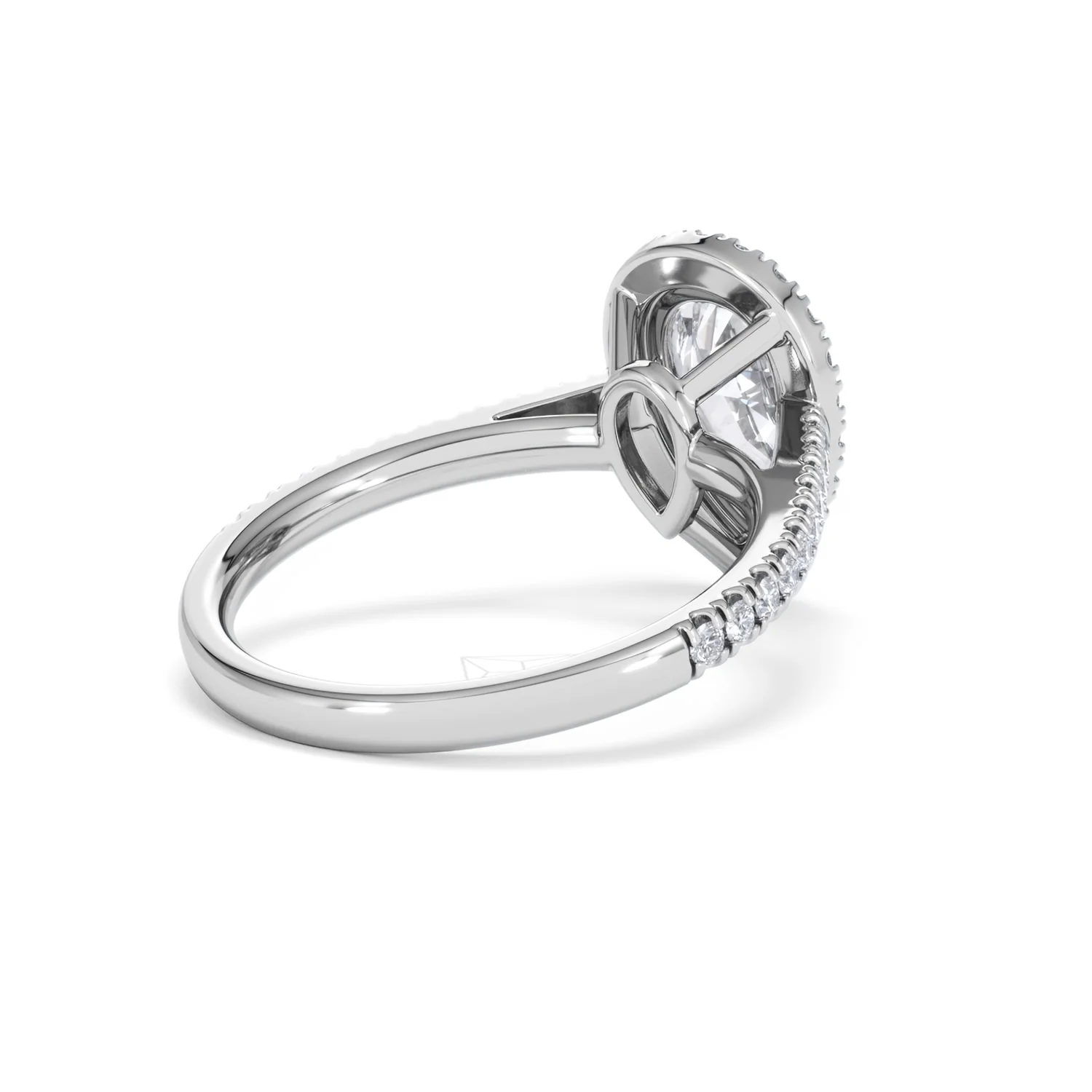 Diana Lab Diamond Pear Halo Engagement Ring 18KW Gold 2.10ct F/VS1 - Image 42