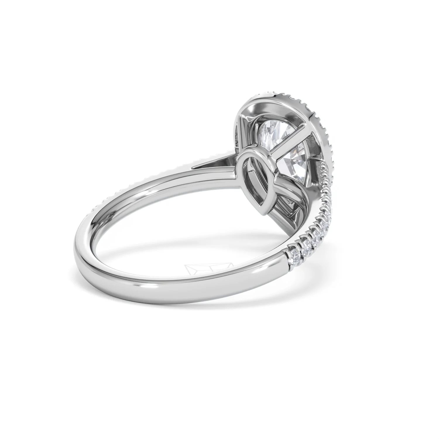 Diana Lab Diamond Pear Halo Engagement Ring 18KW Gold 2.10ct F/VS1 - Image 43