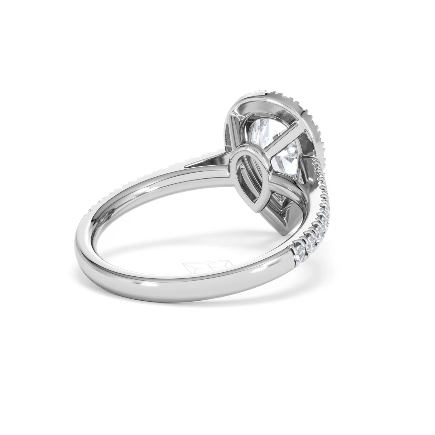 Diana Lab Diamond Pear Halo Engagement Ring 18KW Gold 2.10ct F/VS1 - Image 44