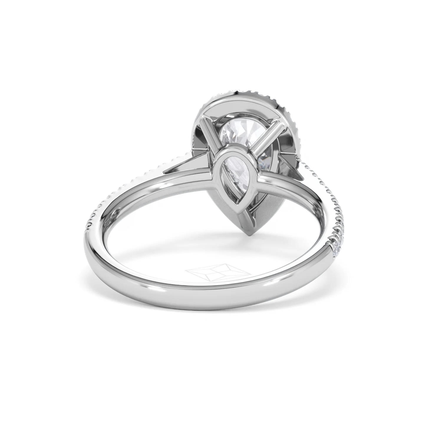 Diana Lab Diamond Pear Halo Engagement Ring 18KW Gold 2.10ct F/VS1 - Image 48