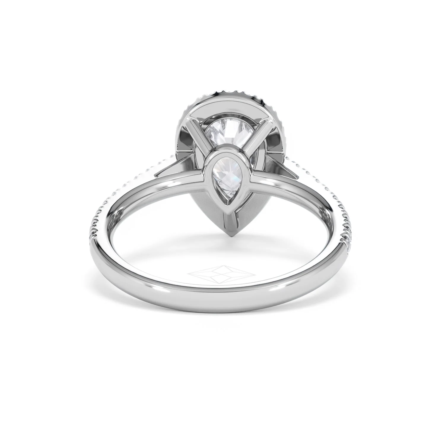 Diana Lab Diamond Pear Halo Engagement Ring 18KW Gold 2.10ct F/VS1 - Image 50