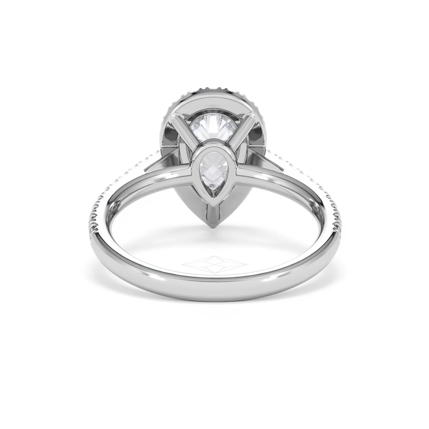 Diana Lab Diamond Pear Halo Engagement Ring 18KW Gold 2.10ct F/VS1 - Image 51