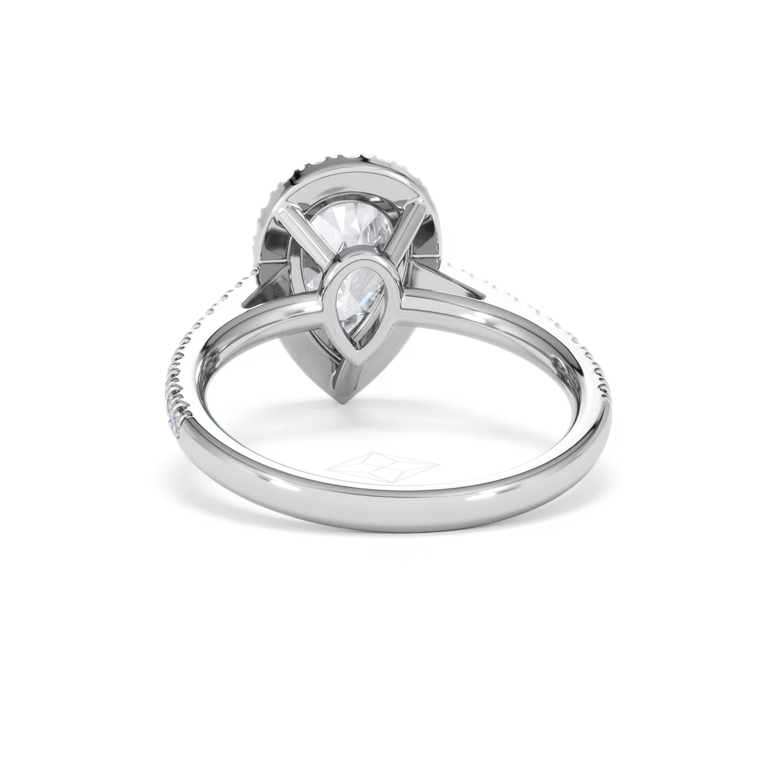 Diana Lab Diamond Pear Halo Engagement Ring 18KW Gold 2.10ct F/VS1 - Image 53