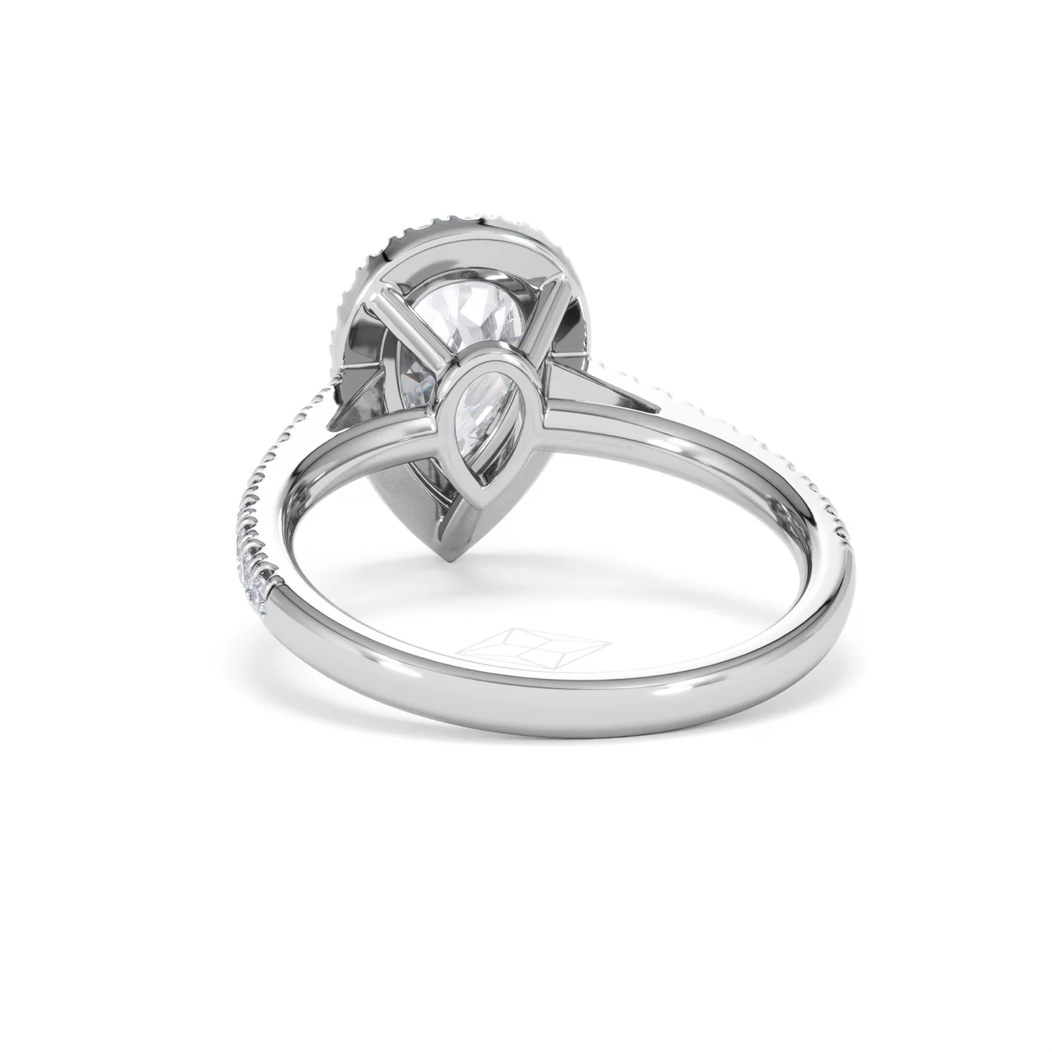 Diana Lab Diamond Pear Halo Engagement Ring 18KW Gold 2.10ct F/VS1 - Image 54