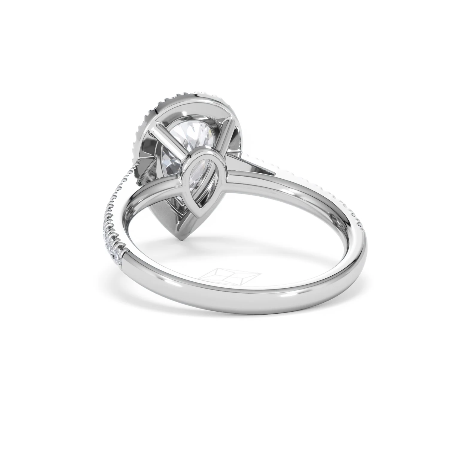 Diana Lab Diamond Pear Halo Engagement Ring 18KW Gold 2.10ct F/VS1 - Image 55