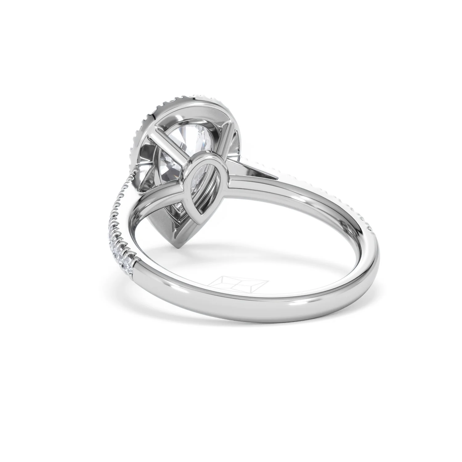 Diana Lab Diamond Pear Halo Engagement Ring 18KW Gold 2.10ct F/VS1 - Image 56