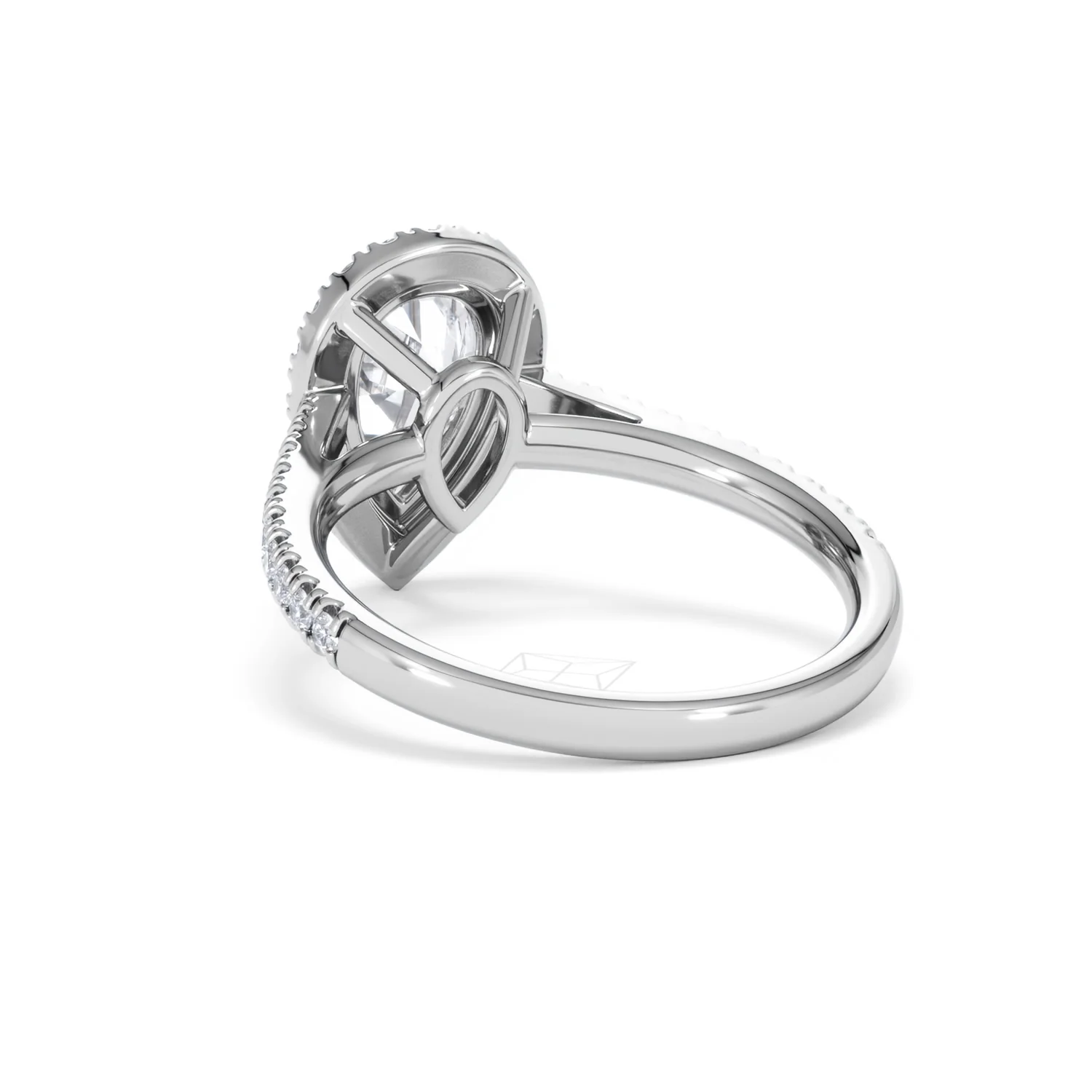 Diana Lab Diamond Pear Halo Engagement Ring 18KW Gold 2.10ct F/VS1 - Image 57