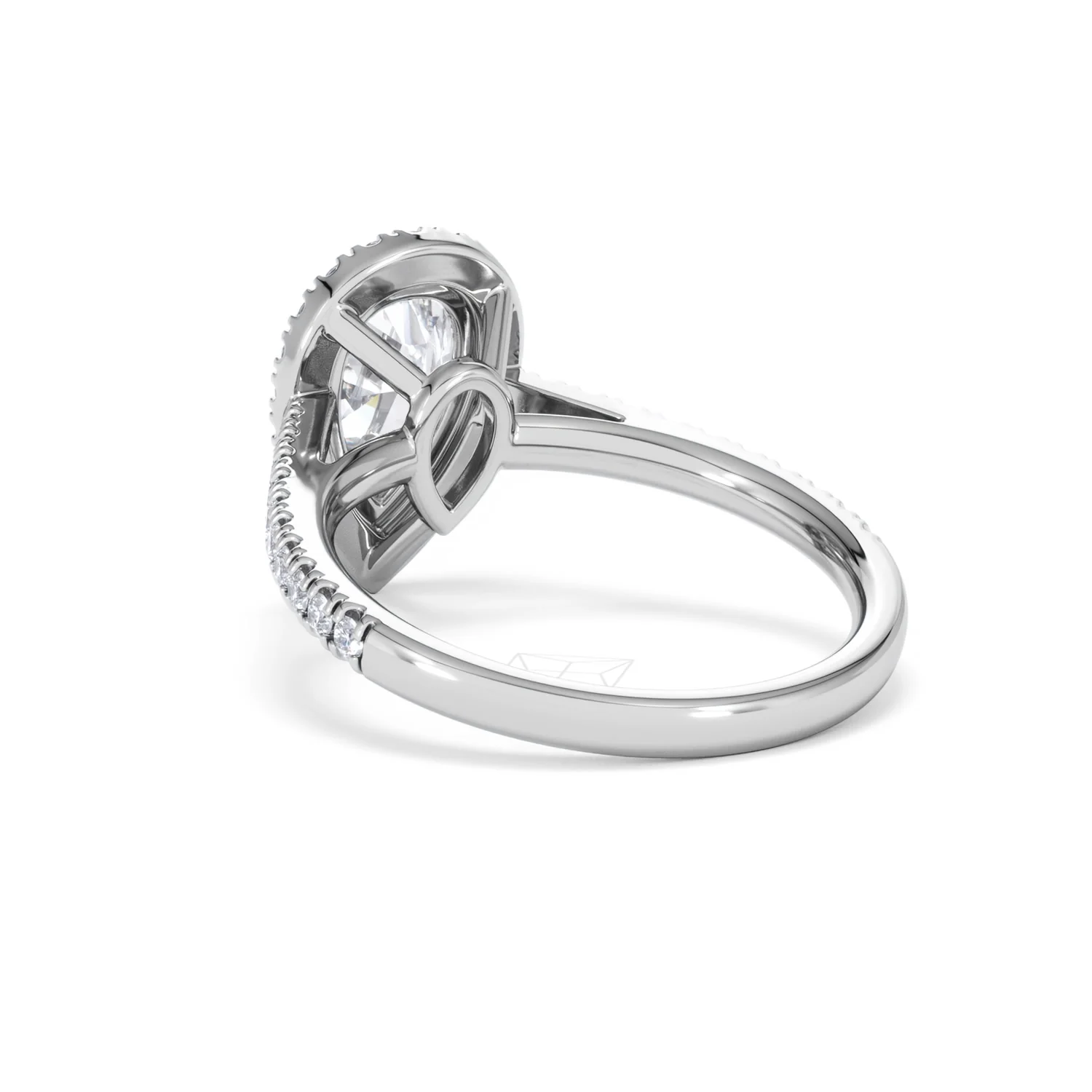 Diana Lab Diamond Pear Halo Engagement Ring 18KW Gold 2.10ct F/VS1 - Image 58