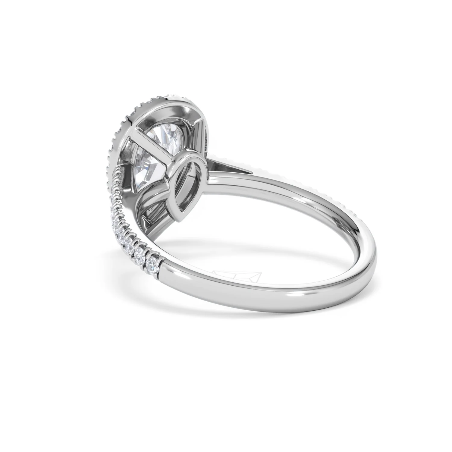 Diana Lab Diamond Pear Halo Engagement Ring 18KW Gold 2.10ct F/VS1 - Image 59