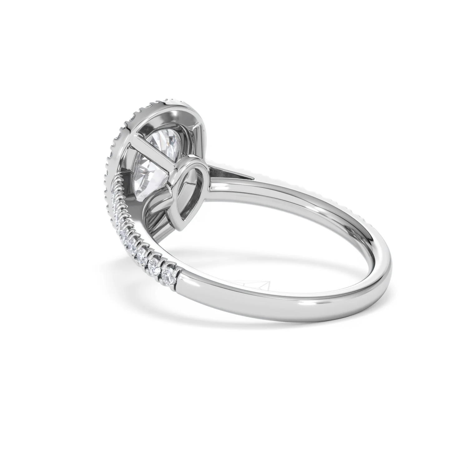 Diana Lab Diamond Pear Halo Engagement Ring 18KW Gold 2.10ct F/VS1 - Image 60