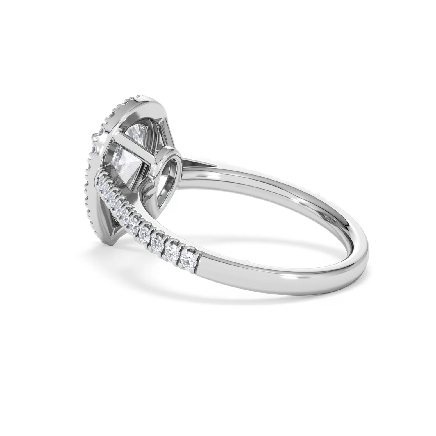 Diana Lab Diamond Pear Halo Engagement Ring 18KW Gold 2.10ct F/VS1 - Image 63