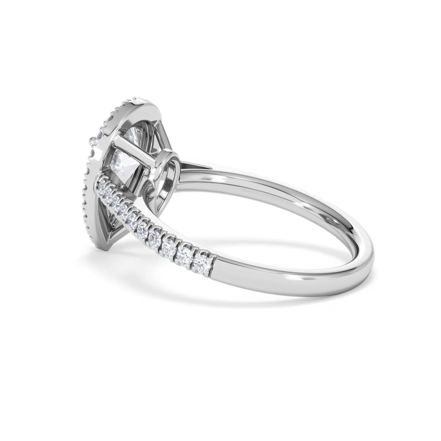 Diana Lab Diamond Pear Halo Engagement Ring 18KW Gold 2.10ct F/VS1 - Image 64