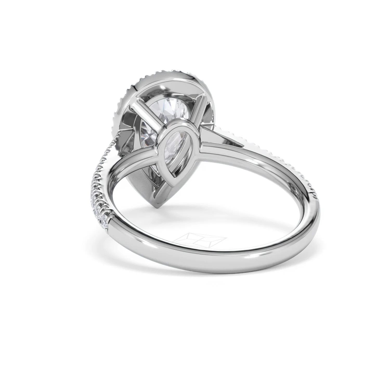 Diana Lab Diamond Pear Halo Engagement Ring 18KW Gold 2.60ct F/VS1 - Image 55