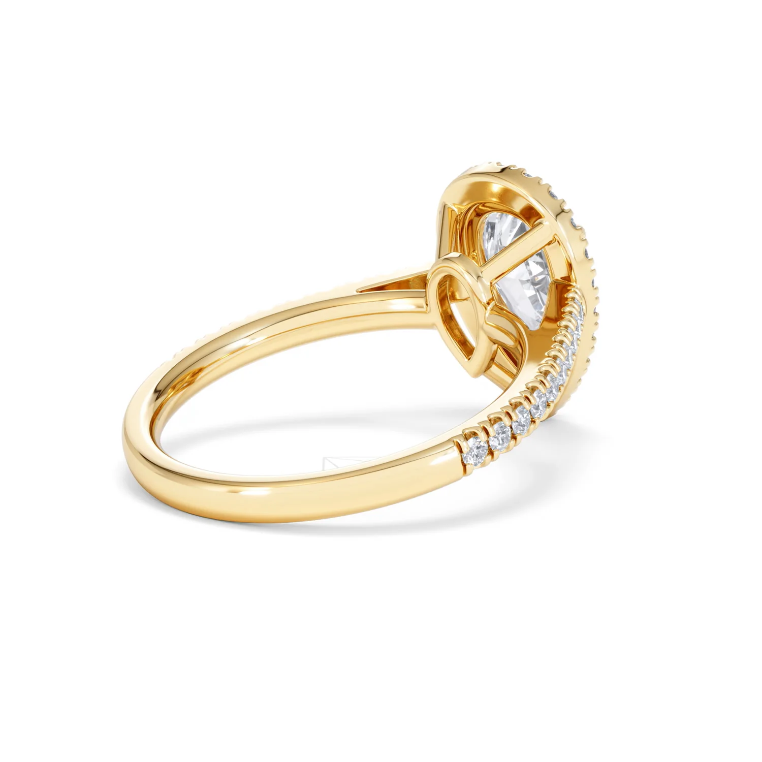 Diana Lab Diamond Pear Halo Engagement Ring in 18K Gold 2.10ct F/VS1 - Image 41