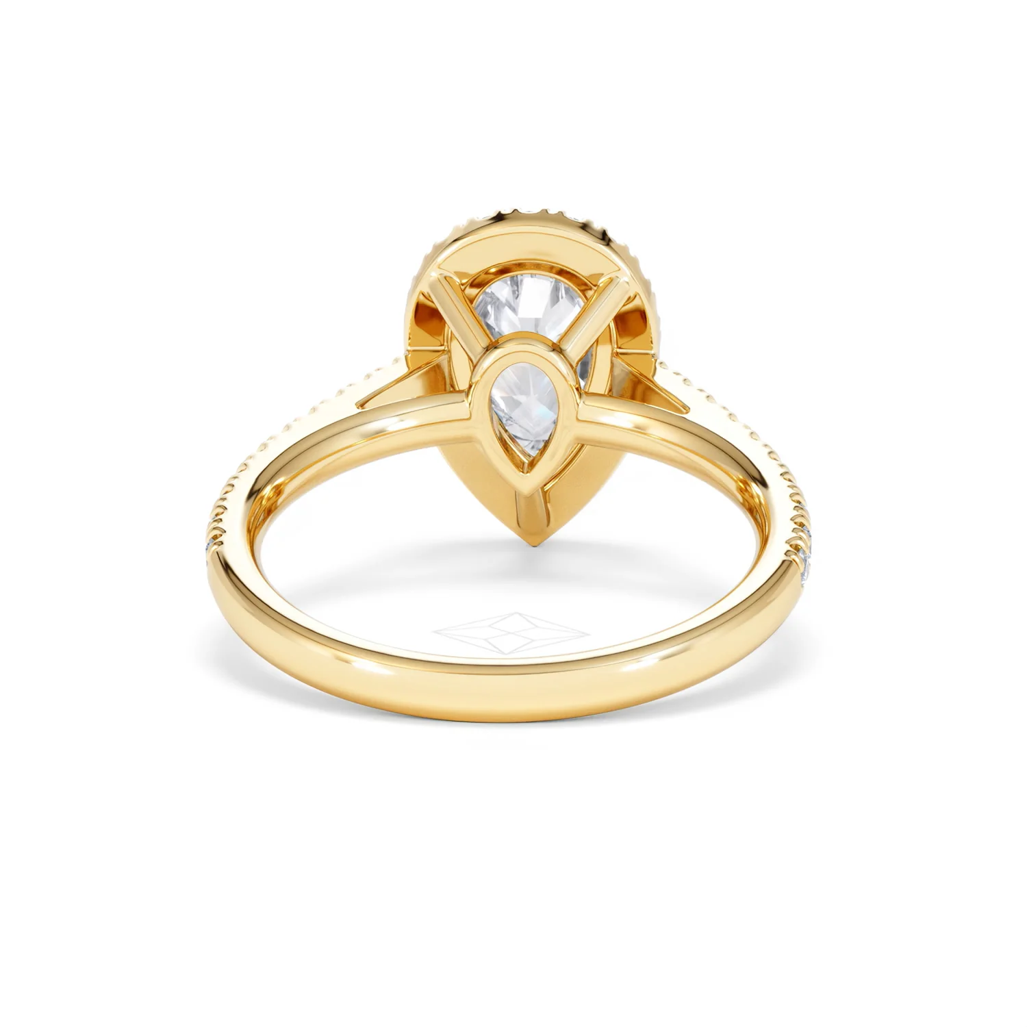 Diana Lab Diamond Pear Halo Engagement Ring in 18K Gold 2.10ct F/VS1 - Image 50
