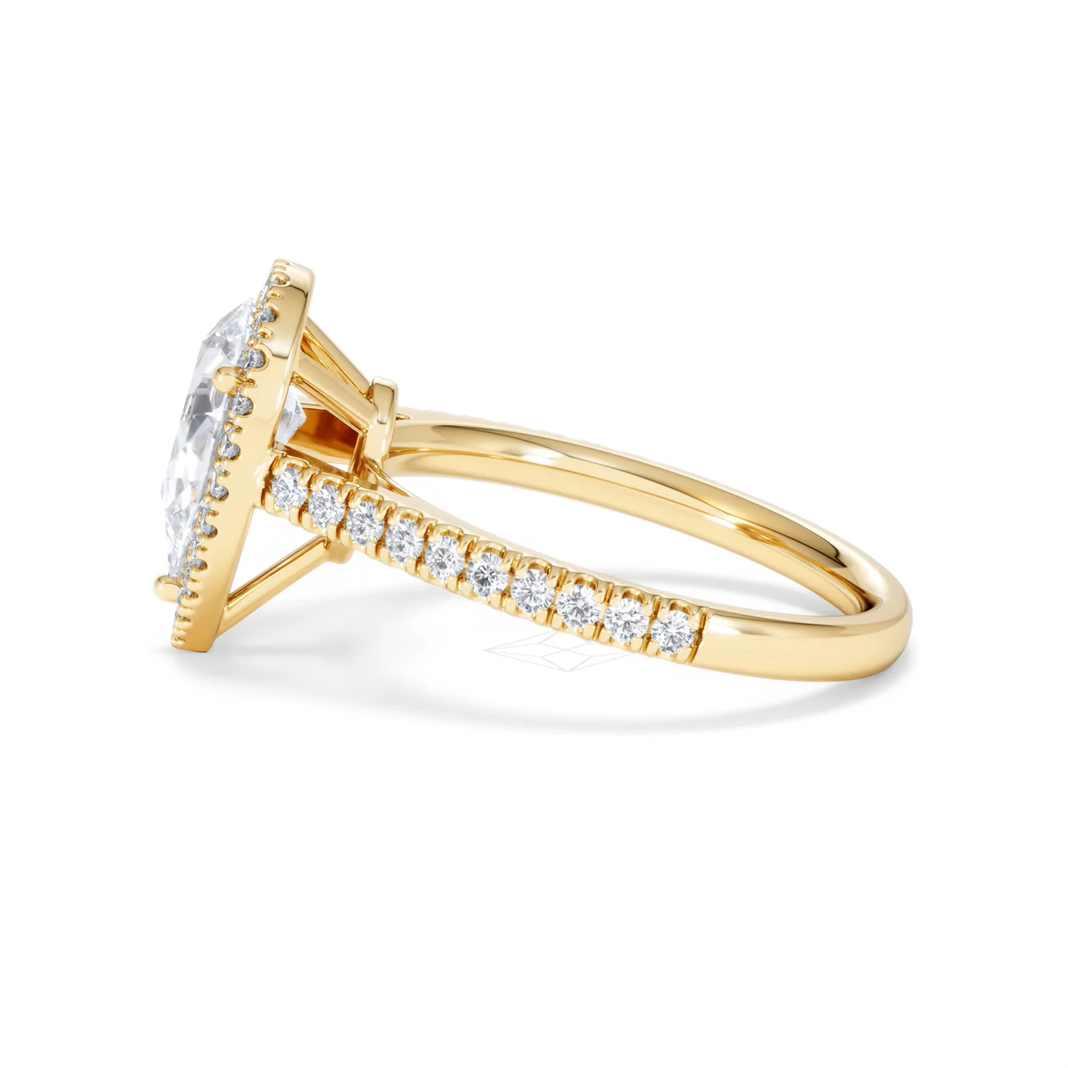 Diana Lab Diamond Pear Halo Engagement Ring in 18K Gold 2.10ct F/VS1 - Image 71