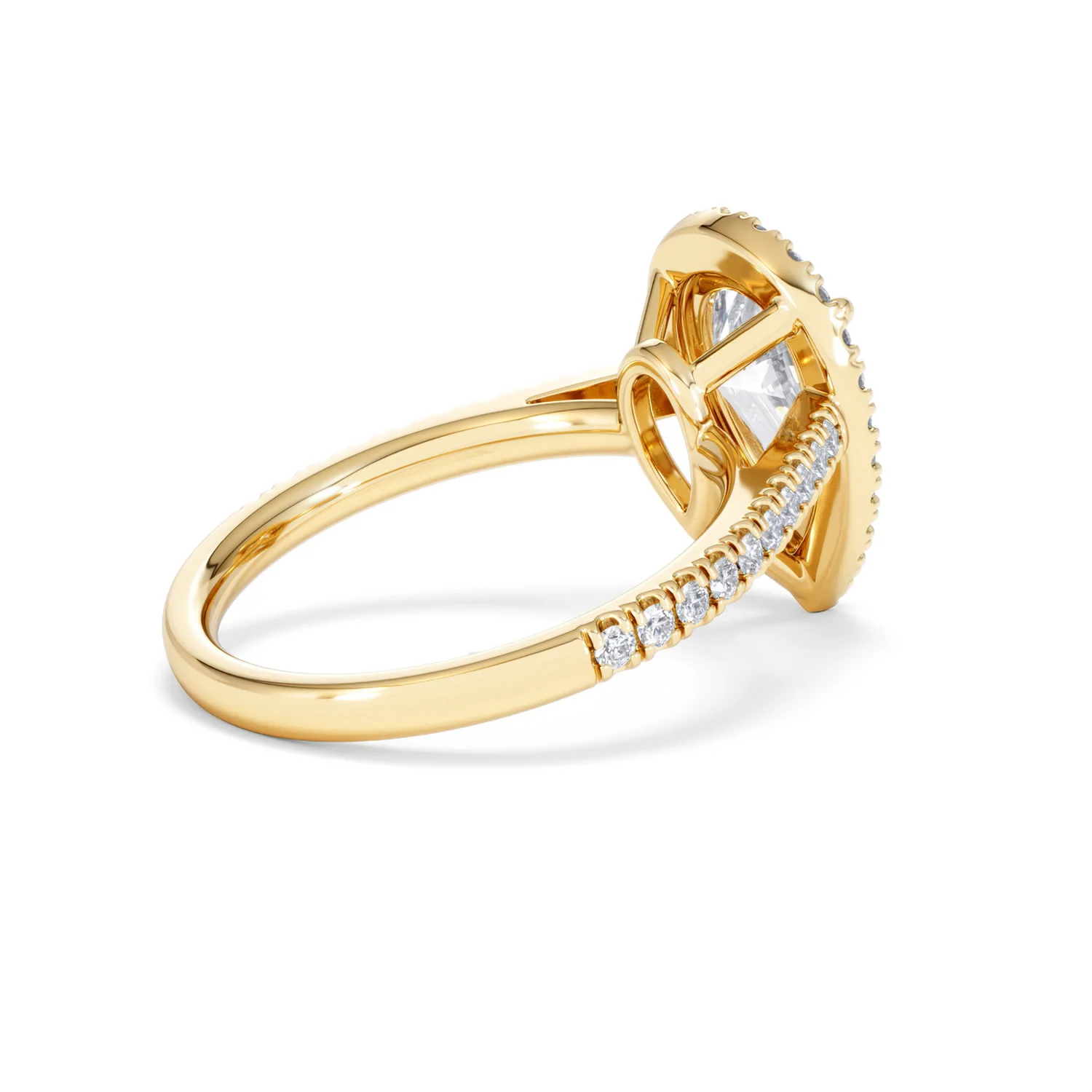 Diana Lab Diamond Pear Halo Engagement Ring in 18K Gold 2.60ct F/VS1 - Image 36
