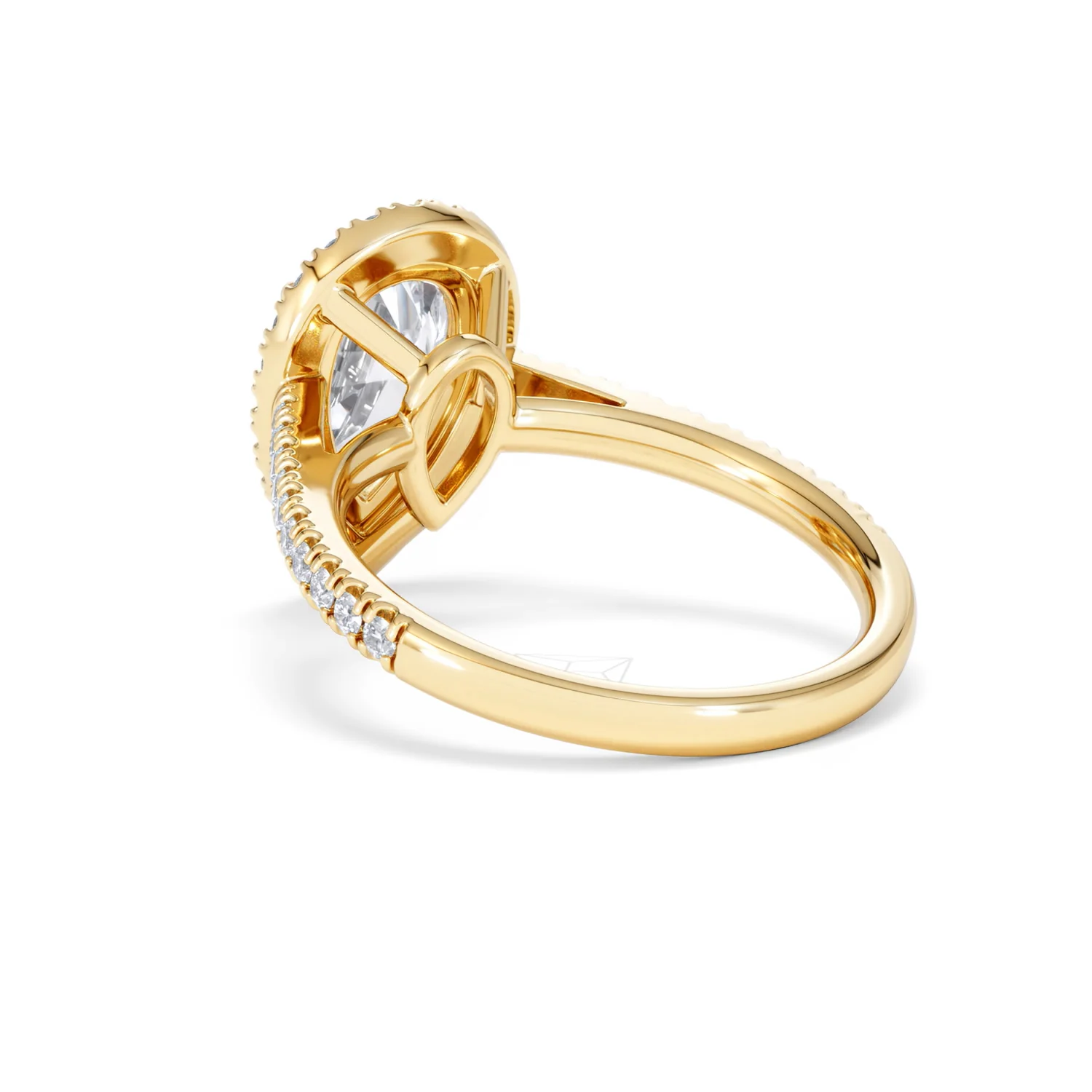 Diana Lab Diamond Pear Halo Engagement Ring in 18K Gold 2.60ct F/VS1 - Image 56