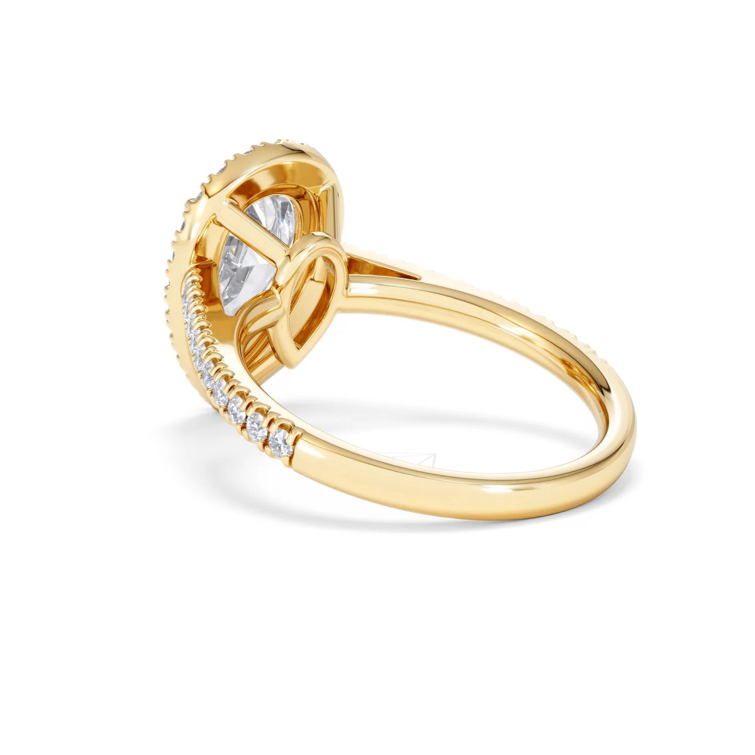 Diana Lab Diamond Pear Halo Engagement Ring in 18K Gold 2.60ct F/VS1 - Image 57