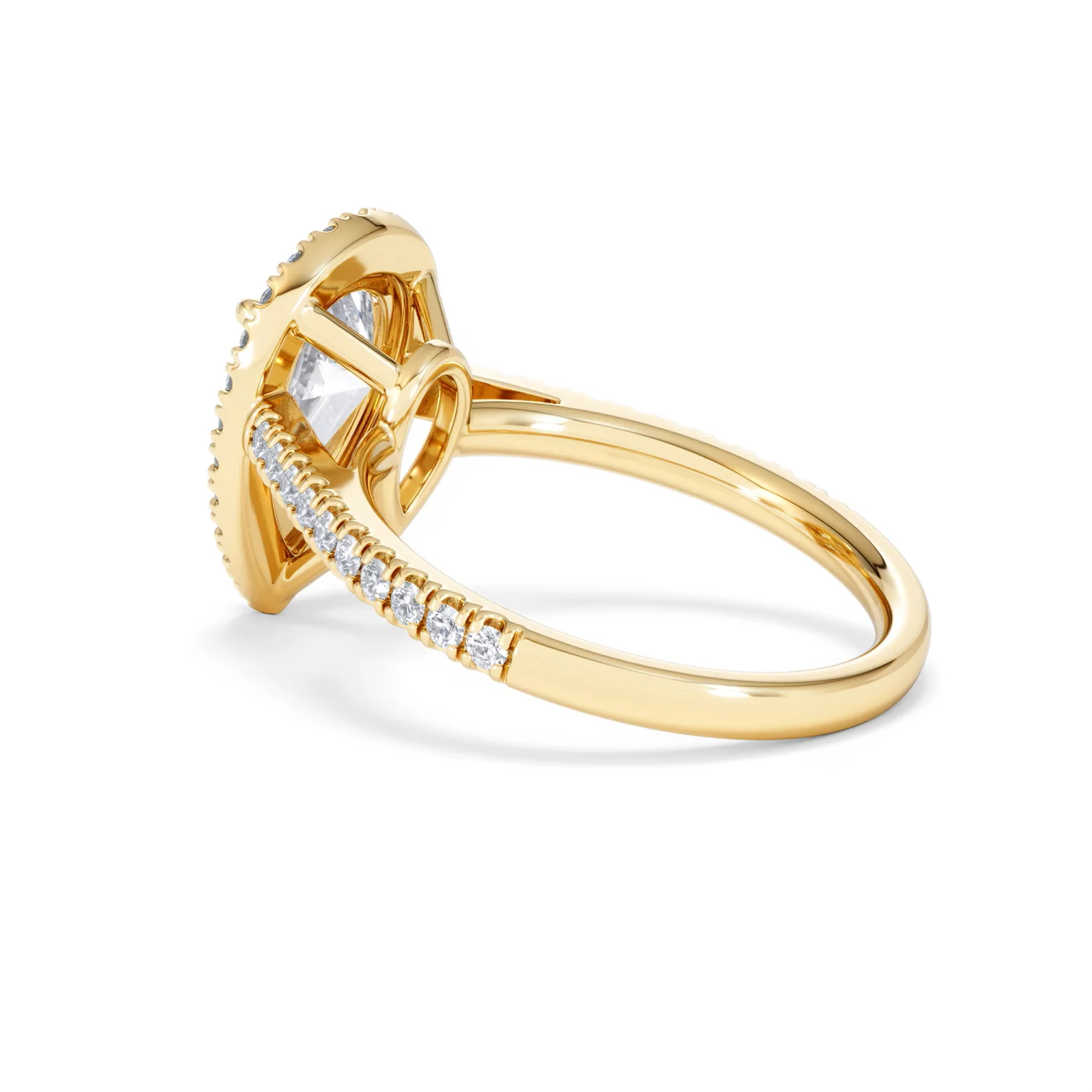 Diana Lab Diamond Pear Halo Engagement Ring in 18K Gold 2.60ct F/VS1 - Image 60