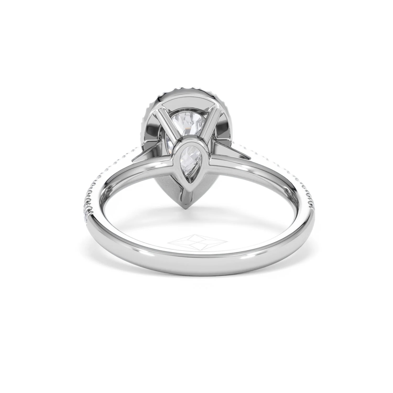 Diana Lab Diamond Pear Halo Engagement Ring Platinum 1.60ct F/VS1 - Image 52