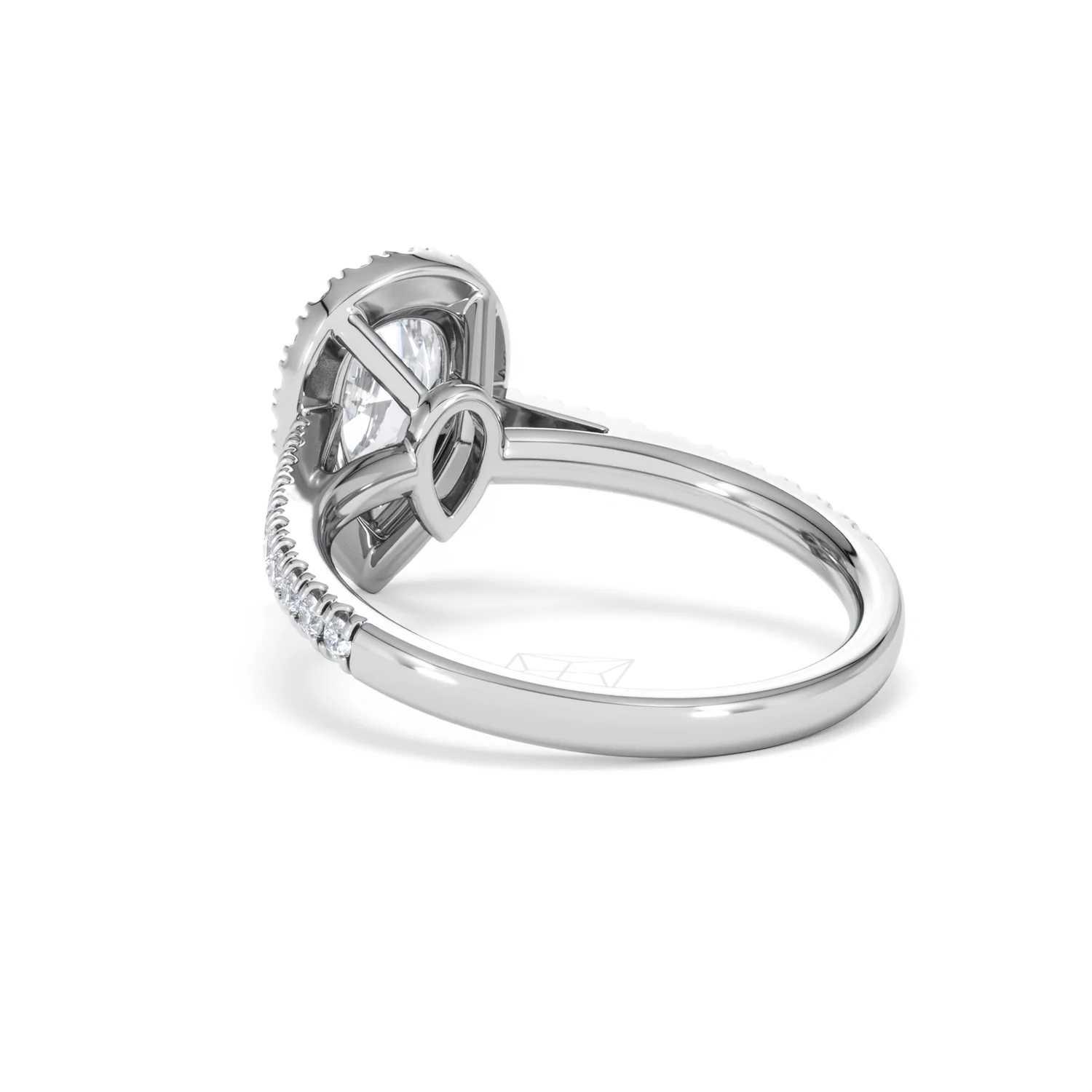 Diana Lab Diamond Pear Halo Engagement Ring Platinum 1.60ct F/VS1 - Image 58