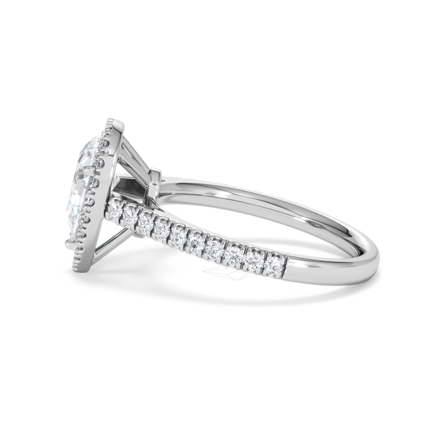 Diana Lab Diamond Pear Halo Engagement Ring Platinum 1.60ct F/VS1 - Image 71