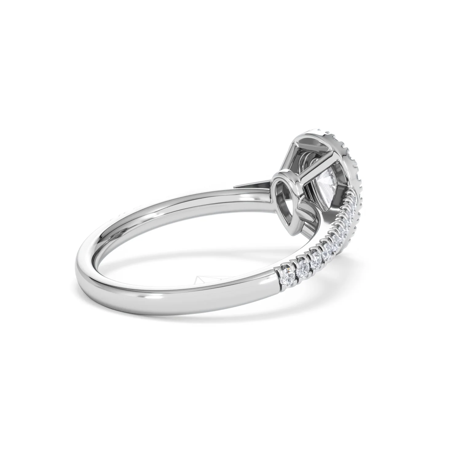 Diana Lab Diamond Pear Halo Engagement Ring Platinum 1ct F/VS1 - Image 38