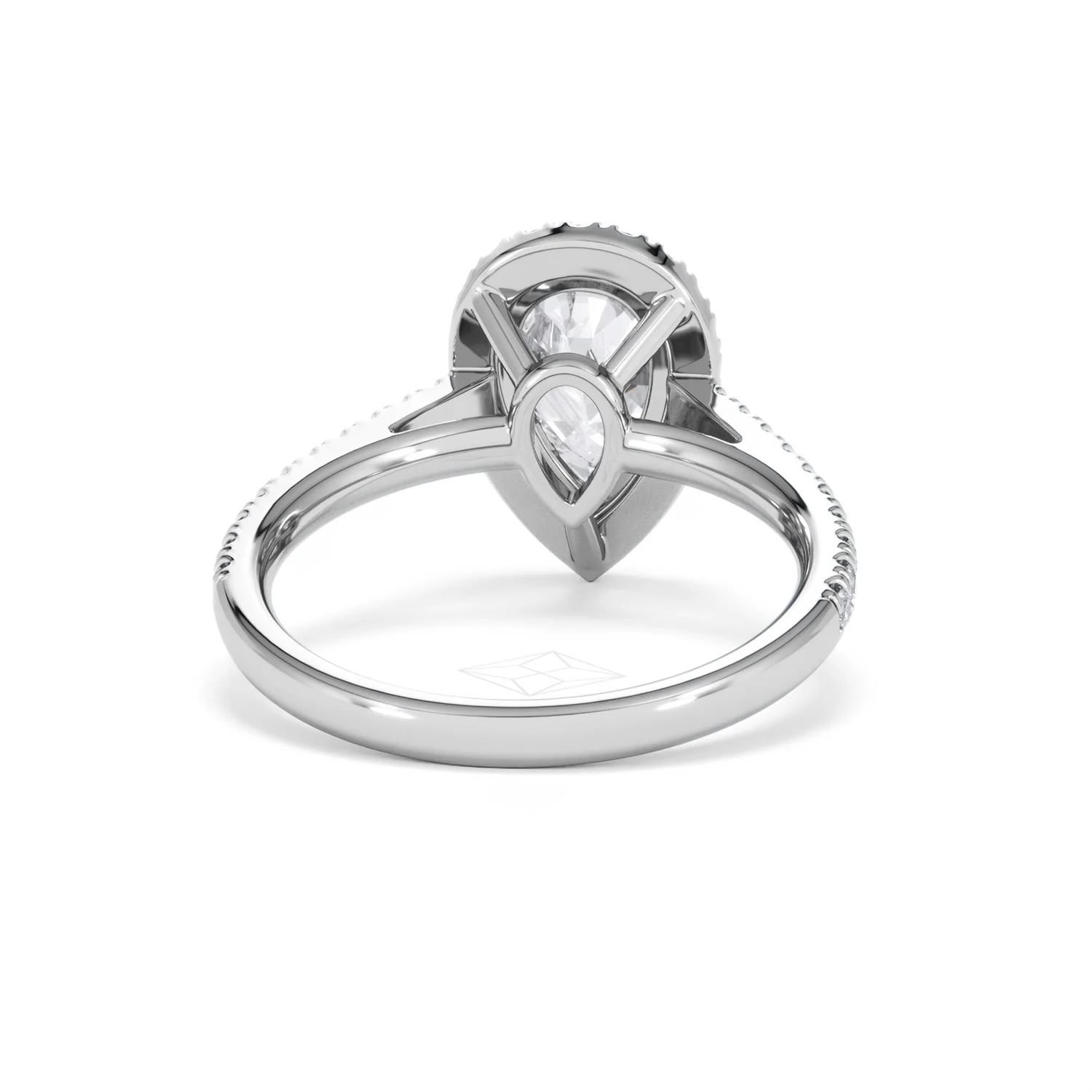Diana Lab Diamond Pear Halo Engagement Ring Platinum 2.10ct F/VS1 - Image 49