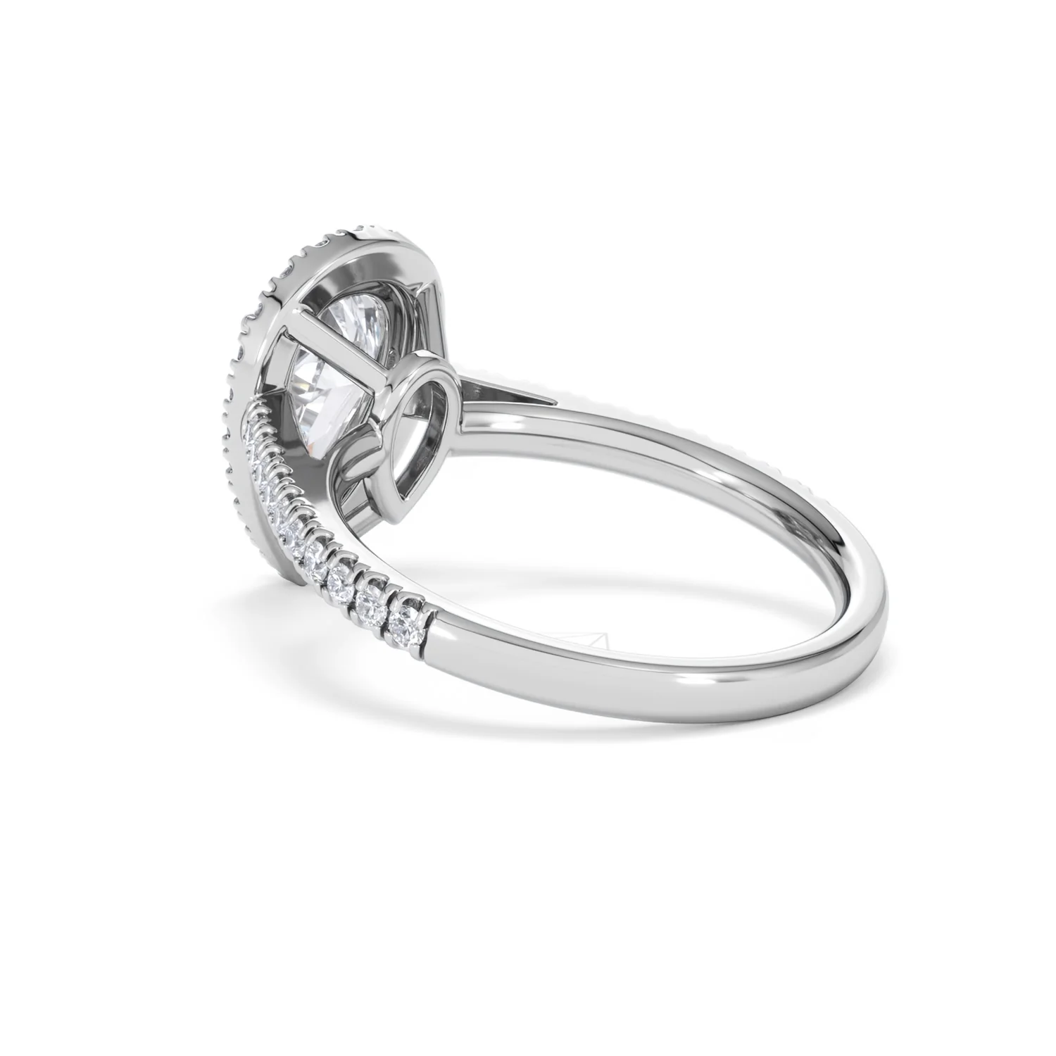 Diana Lab Diamond Pear Halo Engagement Ring Platinum 2.10ct F/VS1 - Image 61