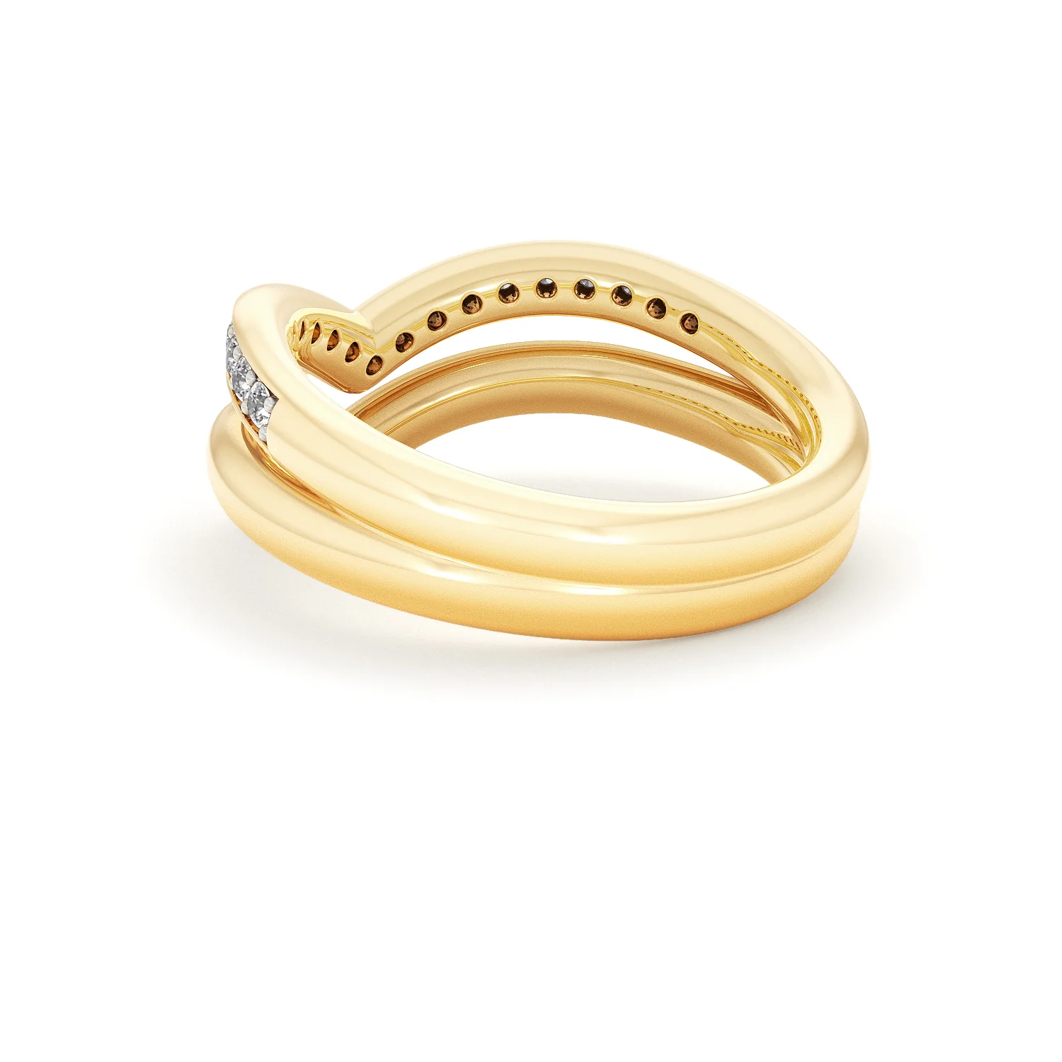 Dual 0.27ct Lab Diamond Stacking Wishbone Ring in 18K Gold Vermeil - Image 57