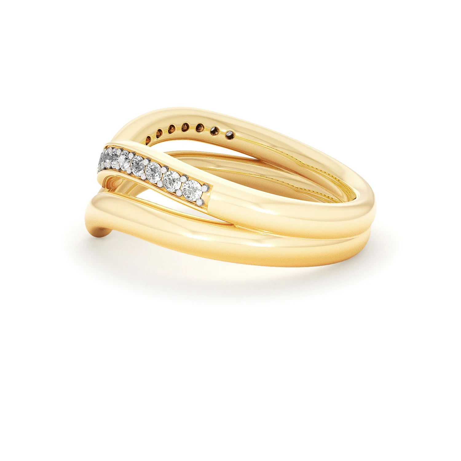 Dual 0.27ct Lab Diamond Stacking Wishbone Ring in 18K Gold Vermeil - Image 66