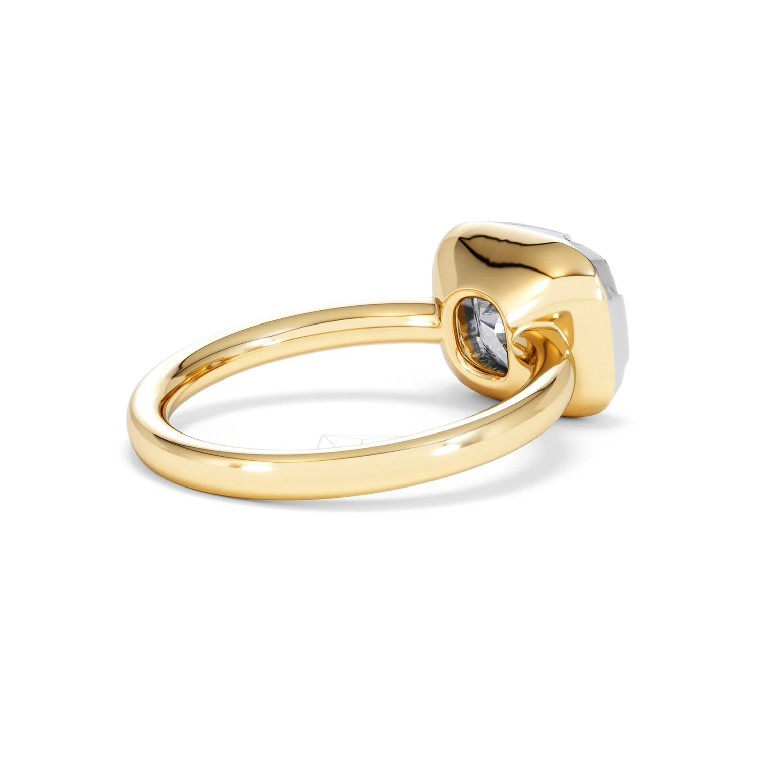 East West 3.00ct Elongated Cushion Cut Lab Diamond Solitaire Engagement Ring in 18K Yellow Gold - Image 36