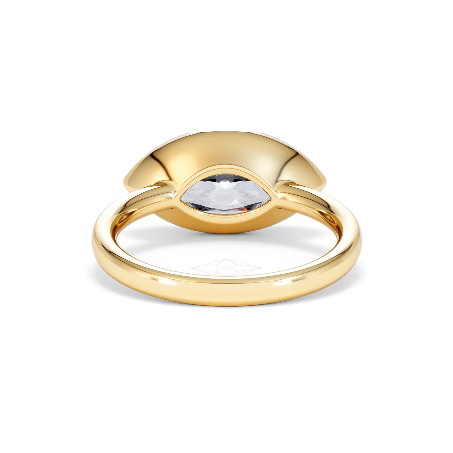 East West 3.00ct Marquise Cut Lab Diamond Solitaire Engagement Ring in 18K Yellow Gold - Image 47