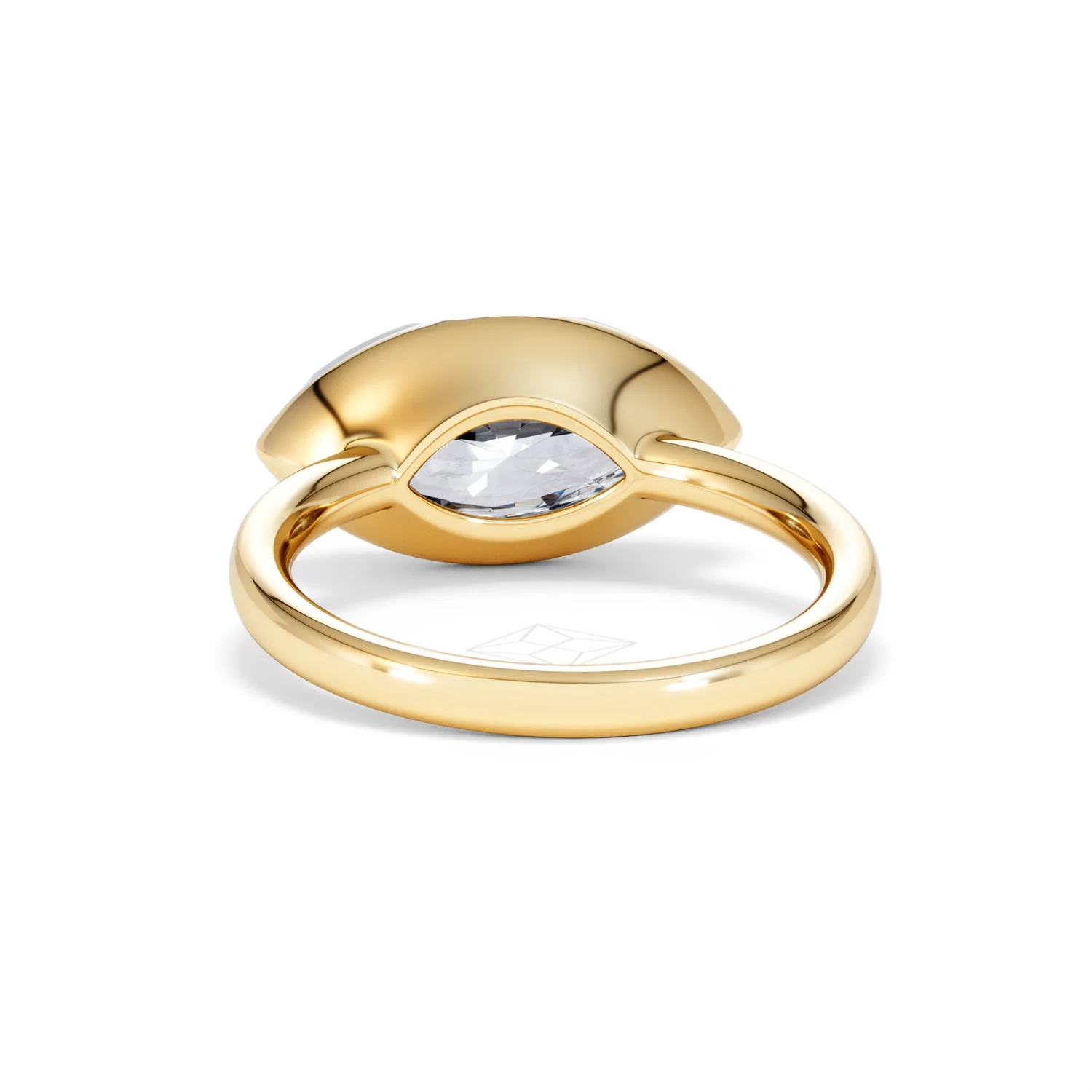 East West 3.00ct Marquise Cut Lab Diamond Solitaire Engagement Ring in 18K Yellow Gold - Image 49