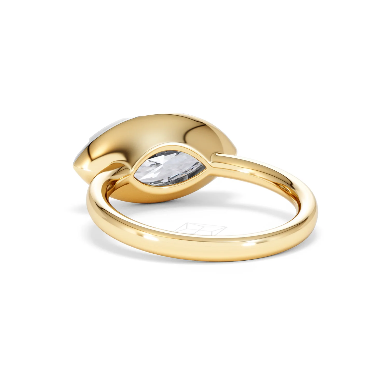 East West 3.00ct Marquise Cut Lab Diamond Solitaire Engagement Ring in 18K Yellow Gold - Image 52
