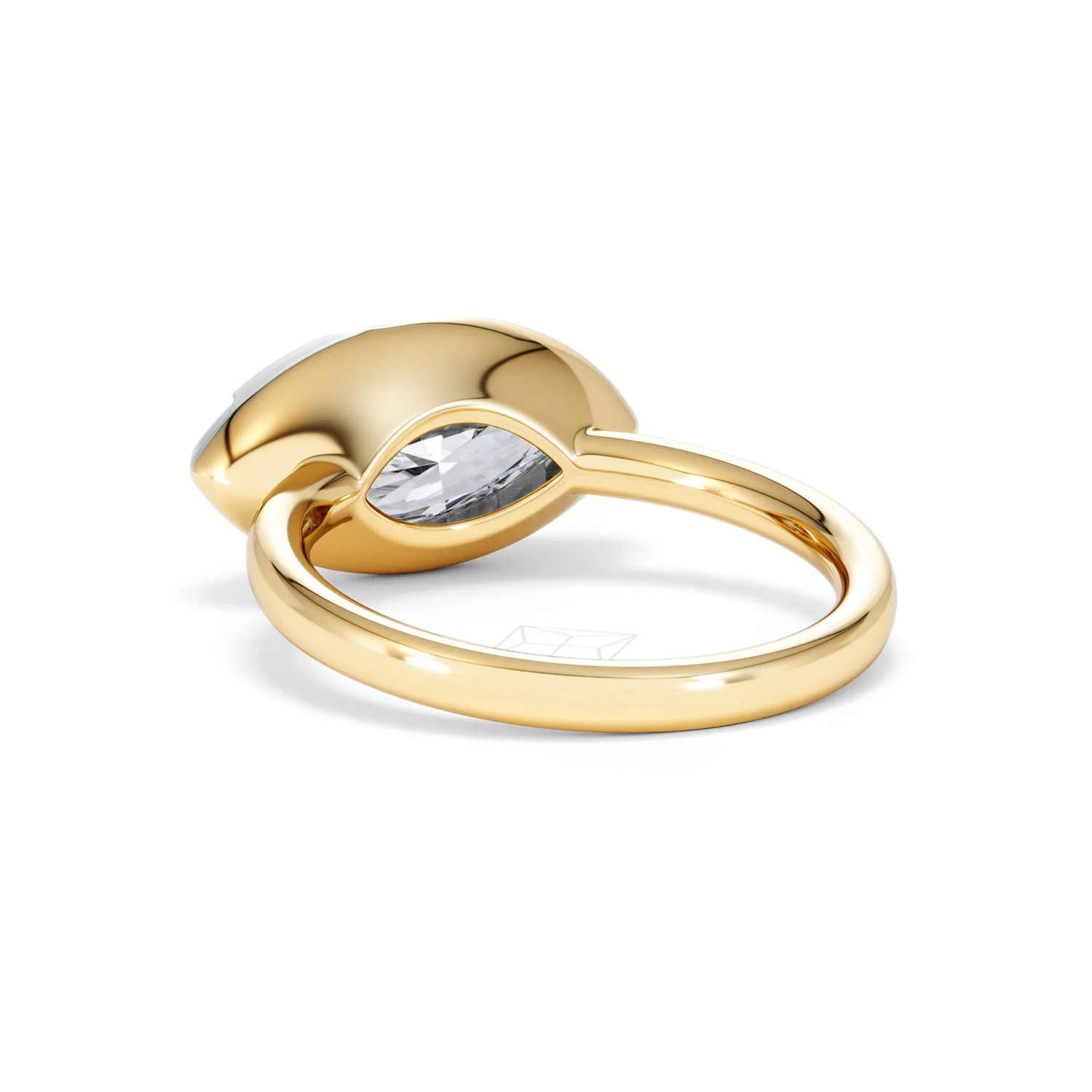 East West 3.00ct Marquise Cut Lab Diamond Solitaire Engagement Ring in 18K Yellow Gold - Image 53